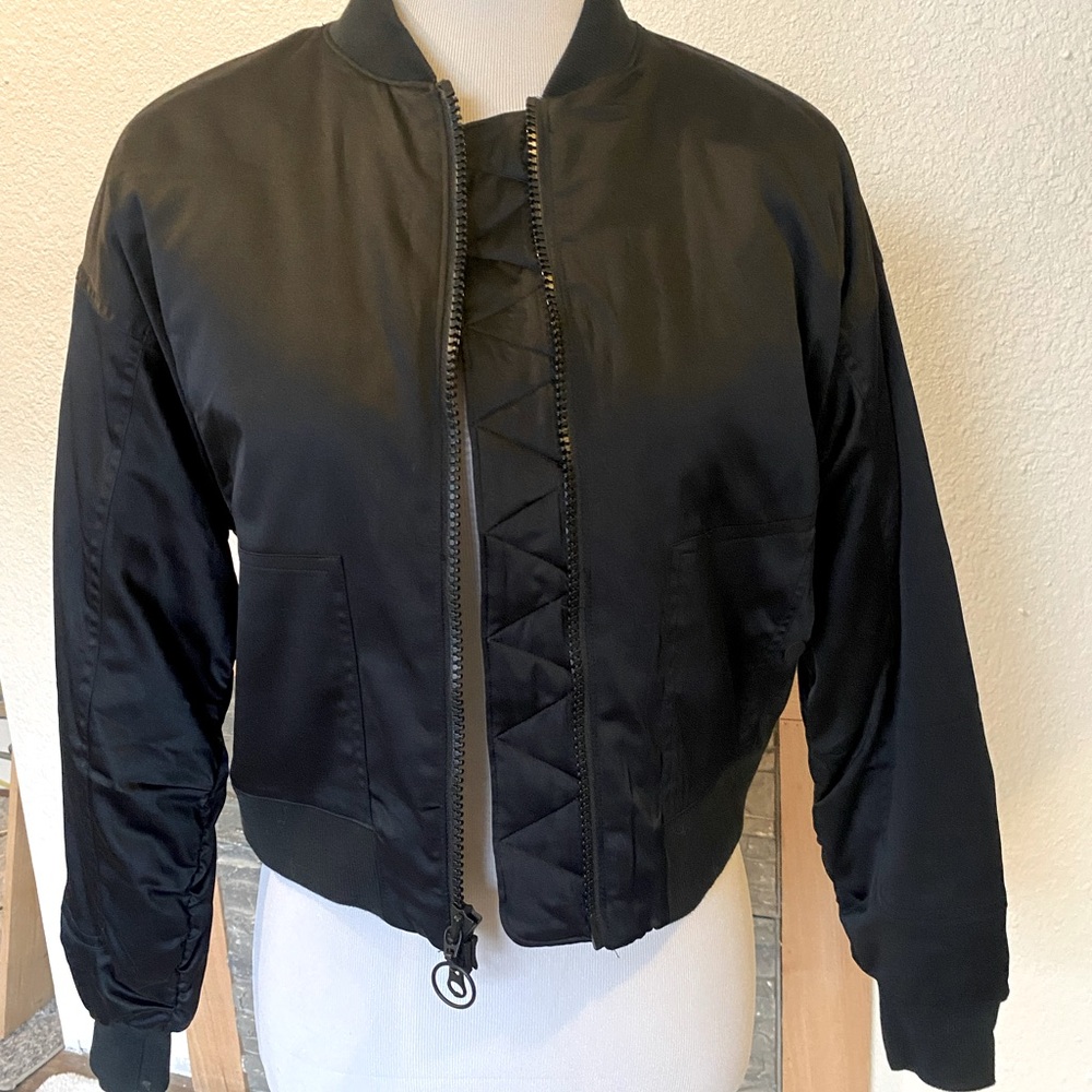 Nike Dri-Fit cropped satin training jacket